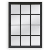 Window Style Mirror - Black Rectangle 95cm x 130cm