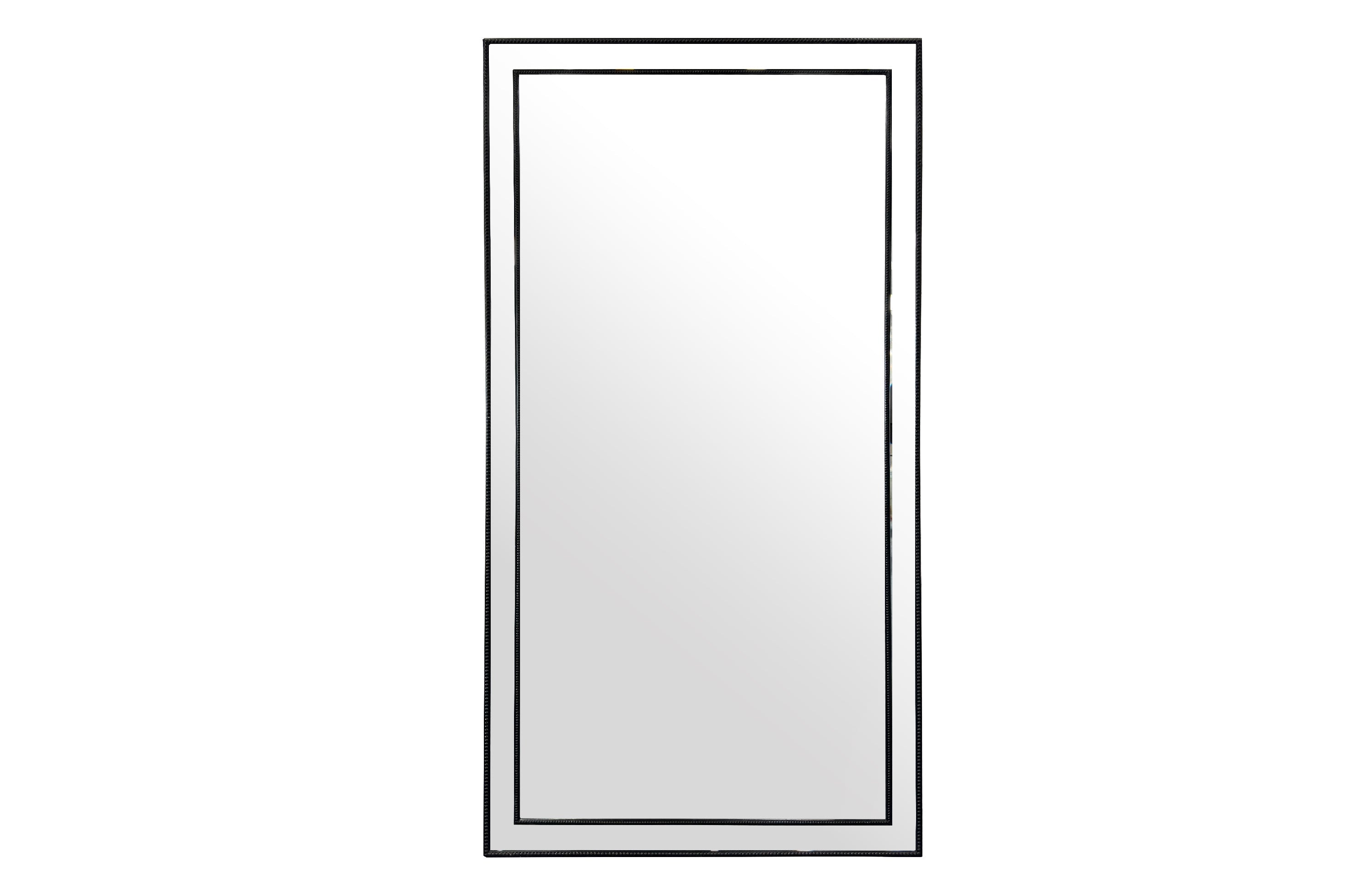 Black Beaded Framed Mirror - X Large 190cm x 100cm