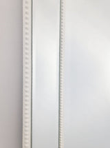 White Beaded Framed Mirror - Free Standing 50cm x 170cm