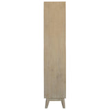 Grevillea Bookshelf Bookcase 4 Tier Drawers Solid Acacia Timber Wood - Brown