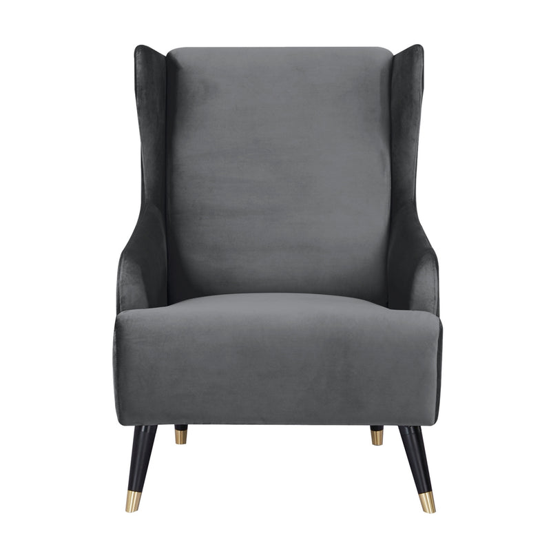 Sylvia Set of 2 Accent Sofa Arm Chair Fabric Uplholstered Lounge Couch - Grey