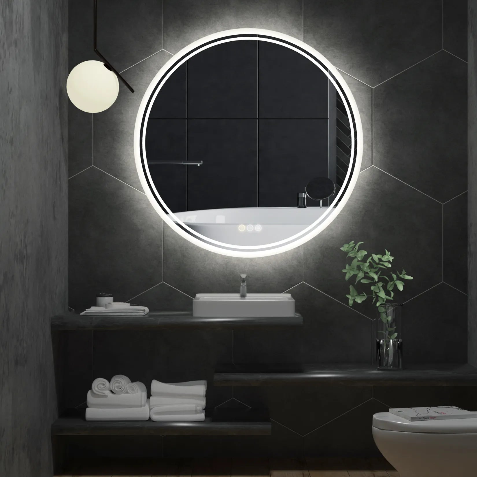 Interior Ave - 60cm Round Frameless LED Bathroom Mirror