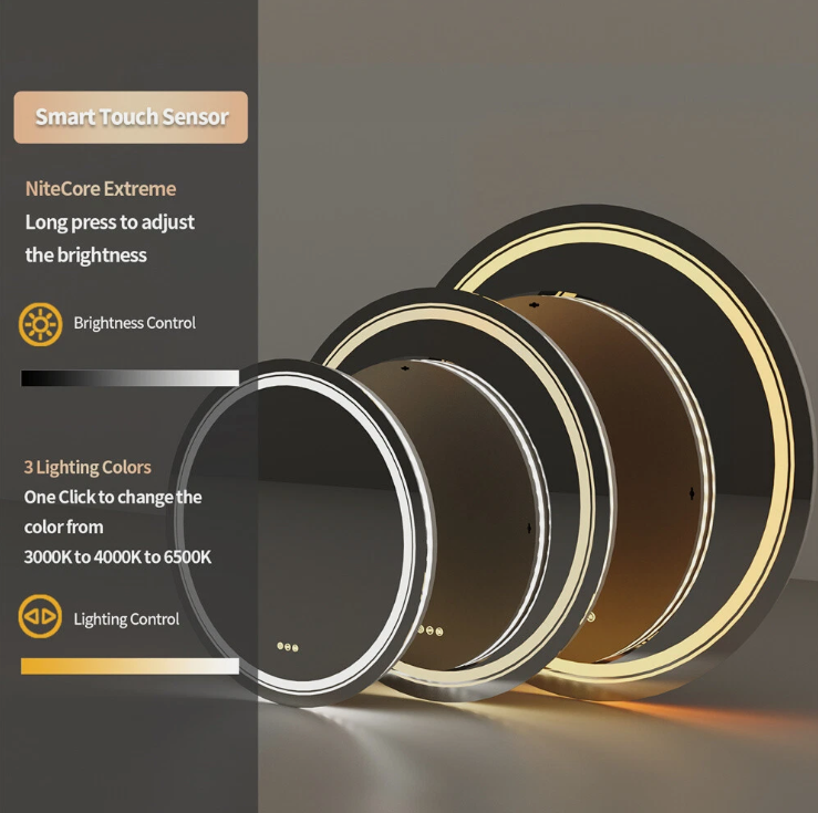 Interior Ave - 60cm Round Frameless LED Bathroom Mirror