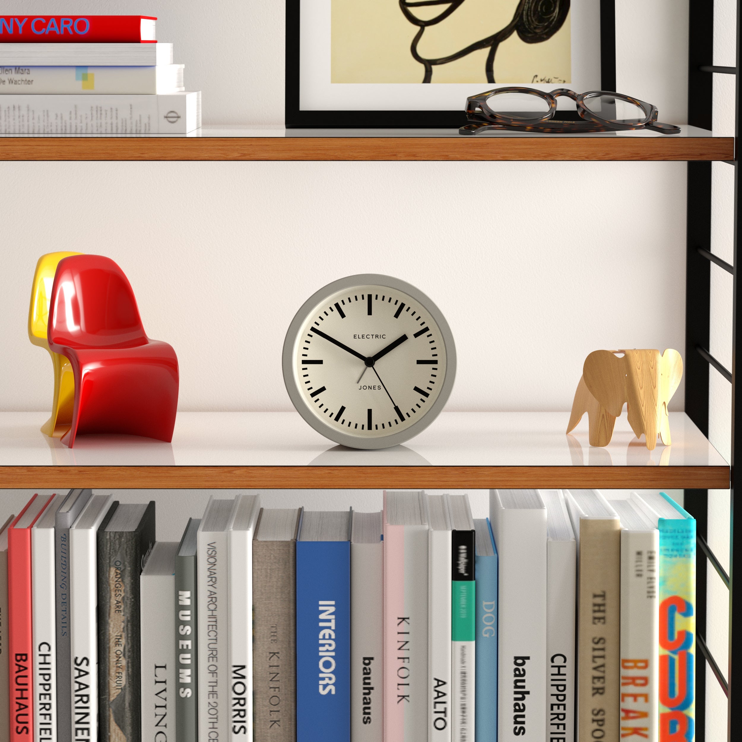 Newgate Jones Eclipse Alarm Clock Grey