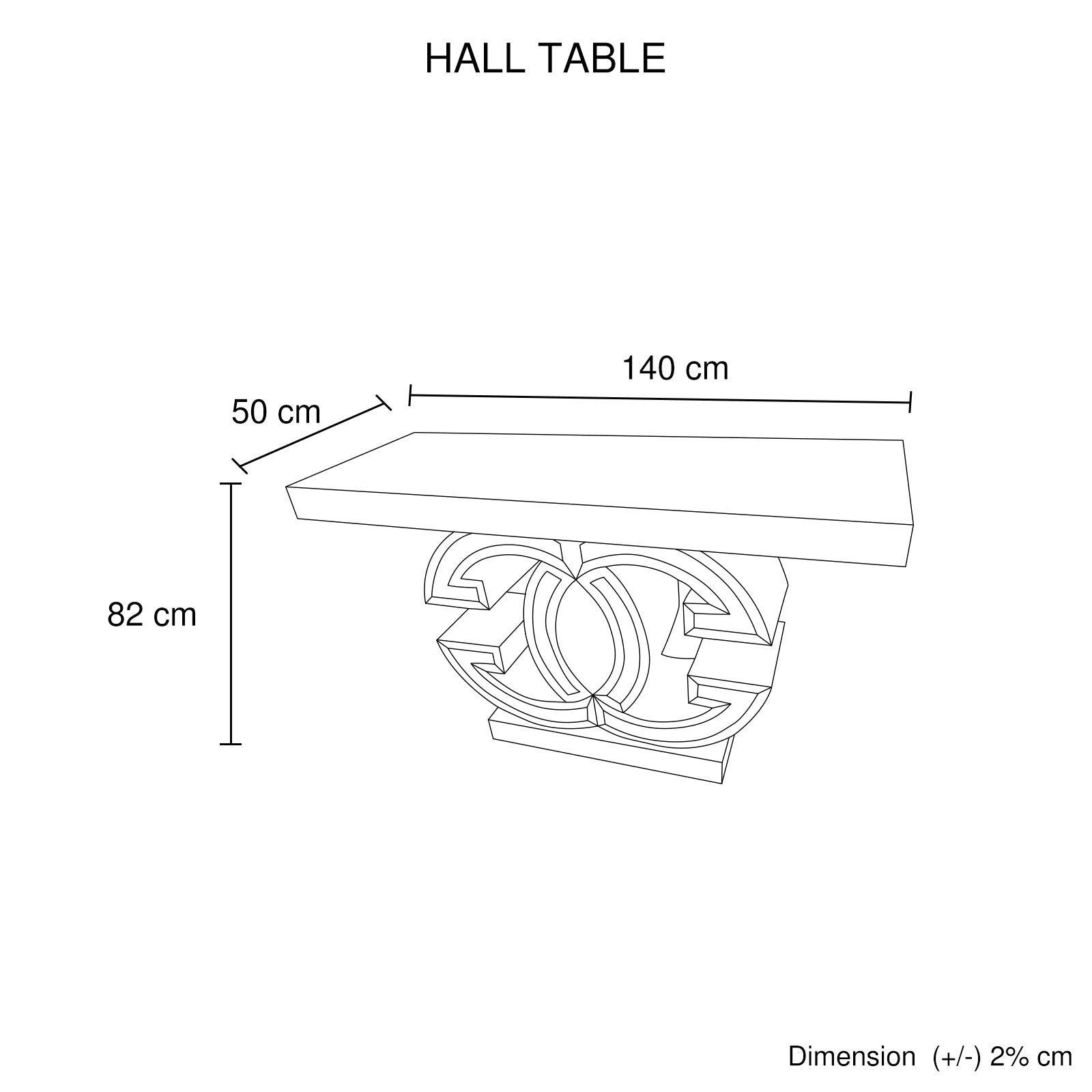Hall Table MDF & Mirror & Crushed Acrylic Diamonds Silver Colour