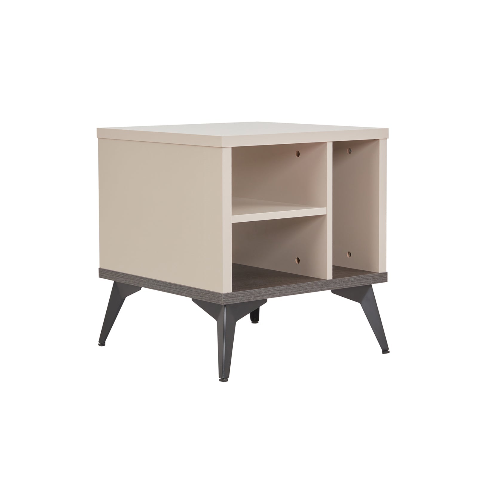 Lamp Table 3 Open Storage Cabinet MDF in Champagne Colour