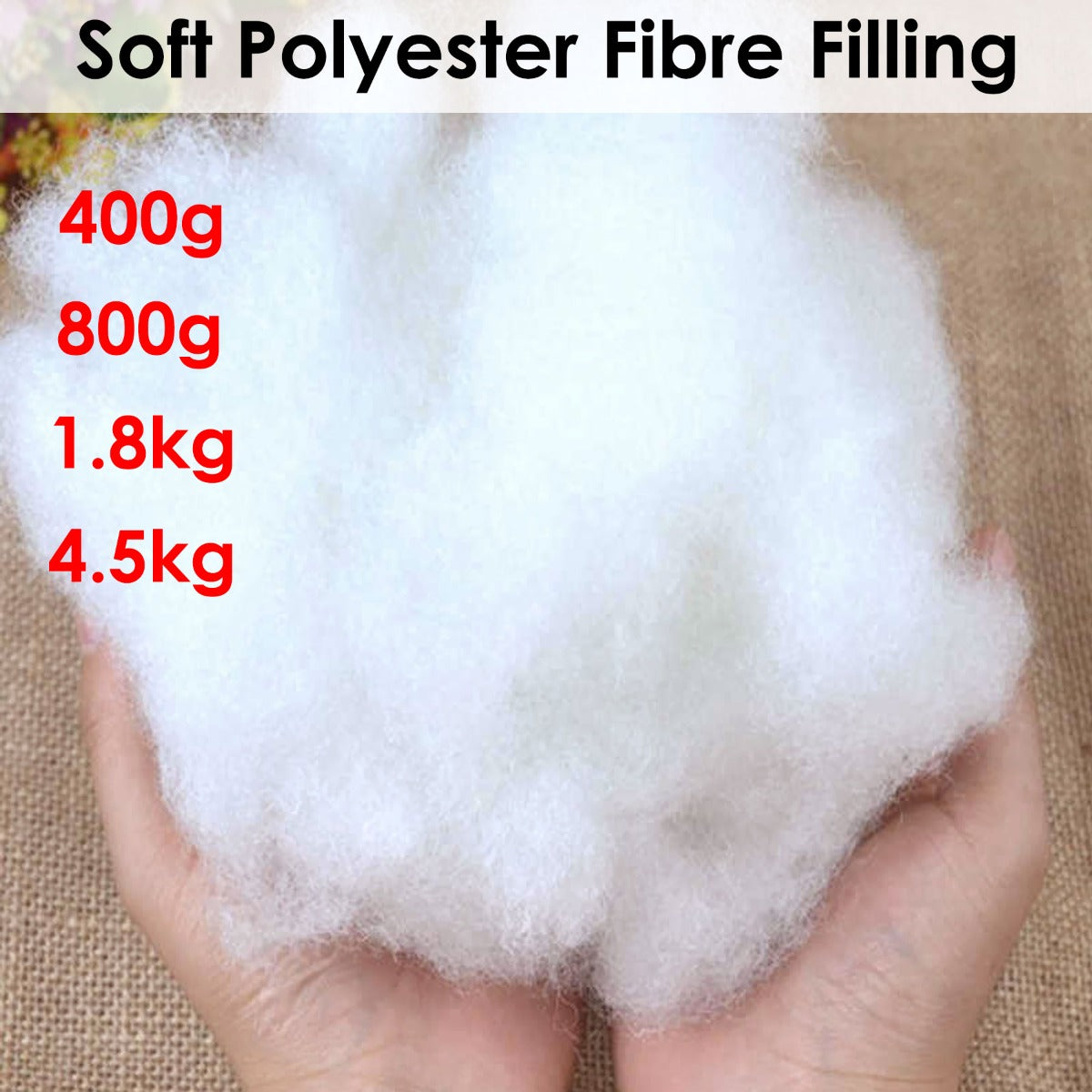 Soft Polyester Fiber Filling for Cushions, Pillows, Toys, and Crafts 1.8kg