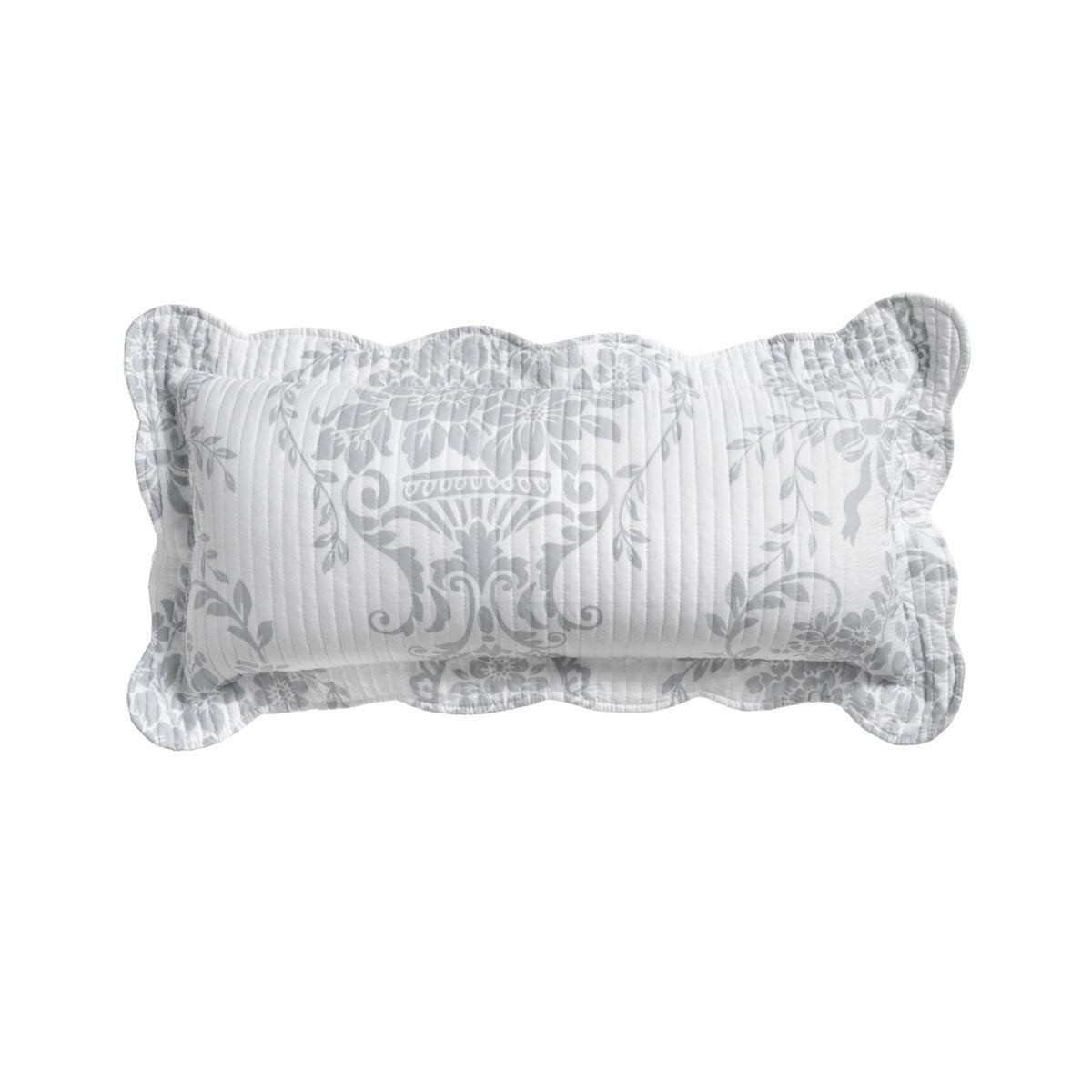 Bianca Florence Grey Oblong Cushion