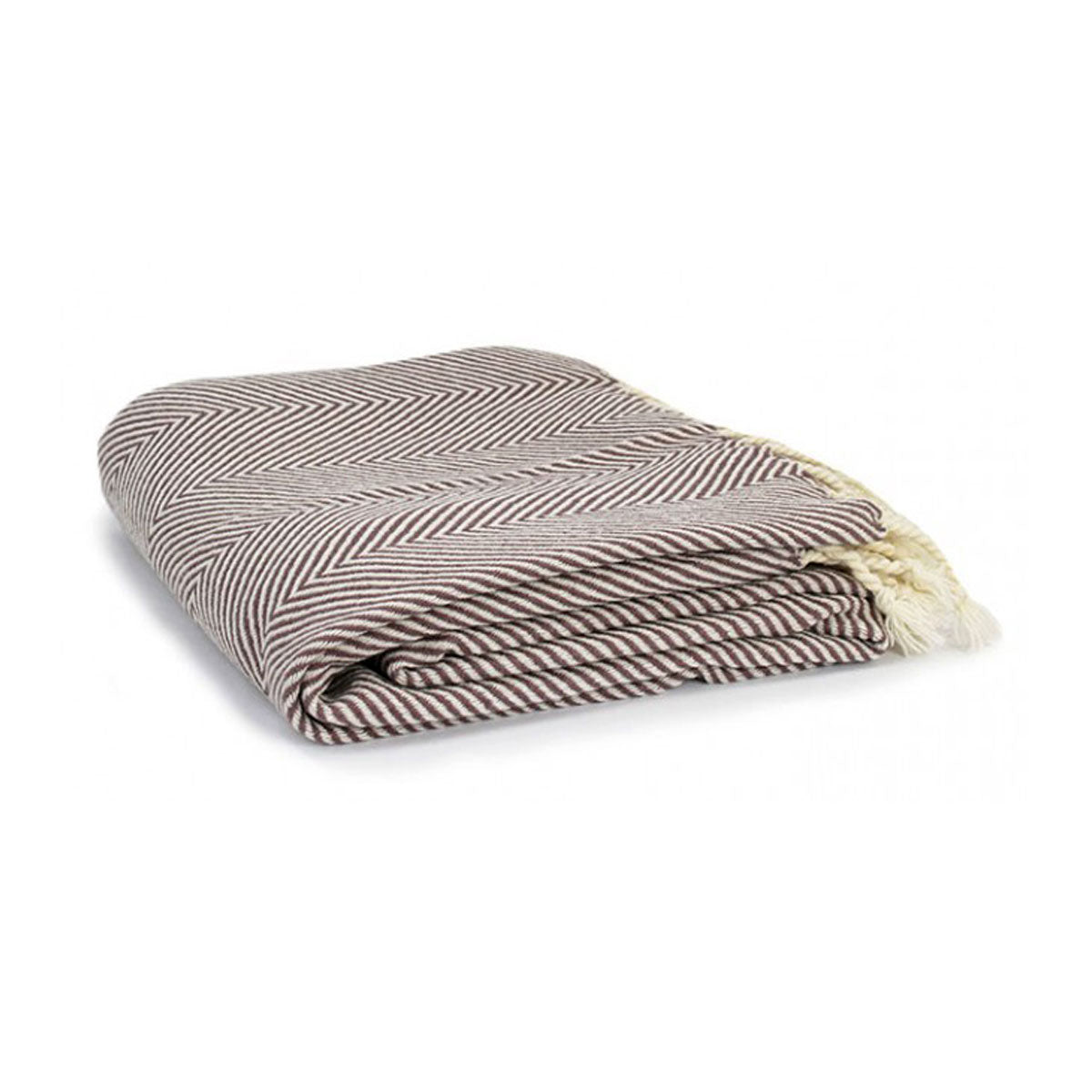 Herringbone Acrylic Throw Heather