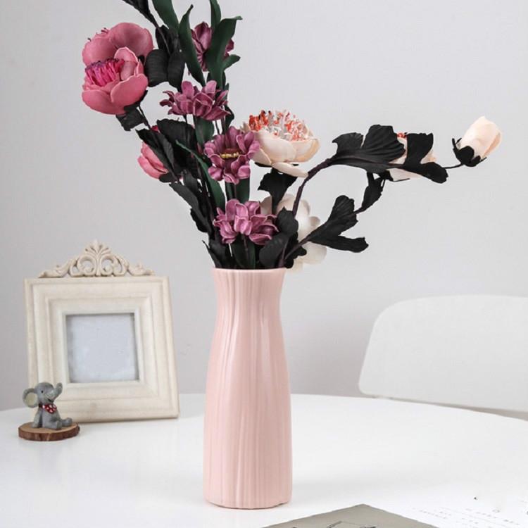 Versatile Plastic Vase for Home Decor and Flower Arrangements - Milk White
