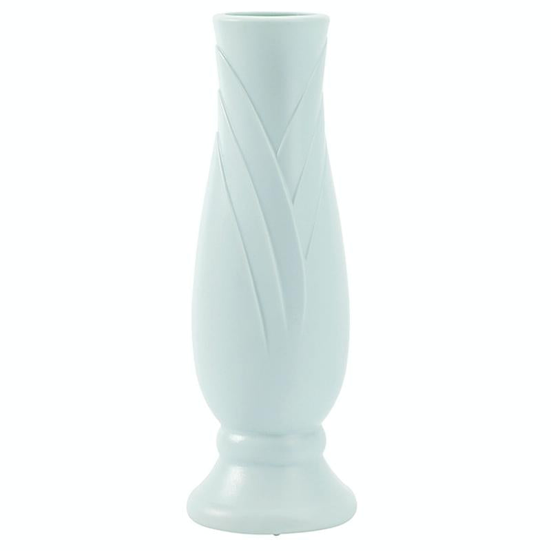 Imitation Porcelain Petal Vase for Drop-proof Home Decor - Green