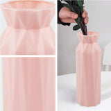 2-pack Plastic Round Vases - Simple Anti-fall Home Decor Ornaments - Green