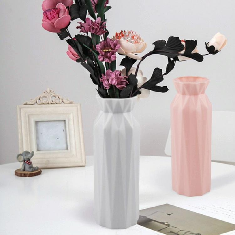 2-pack Plastic Round Vases - Simple Anti-fall Home Decor Ornaments - Green