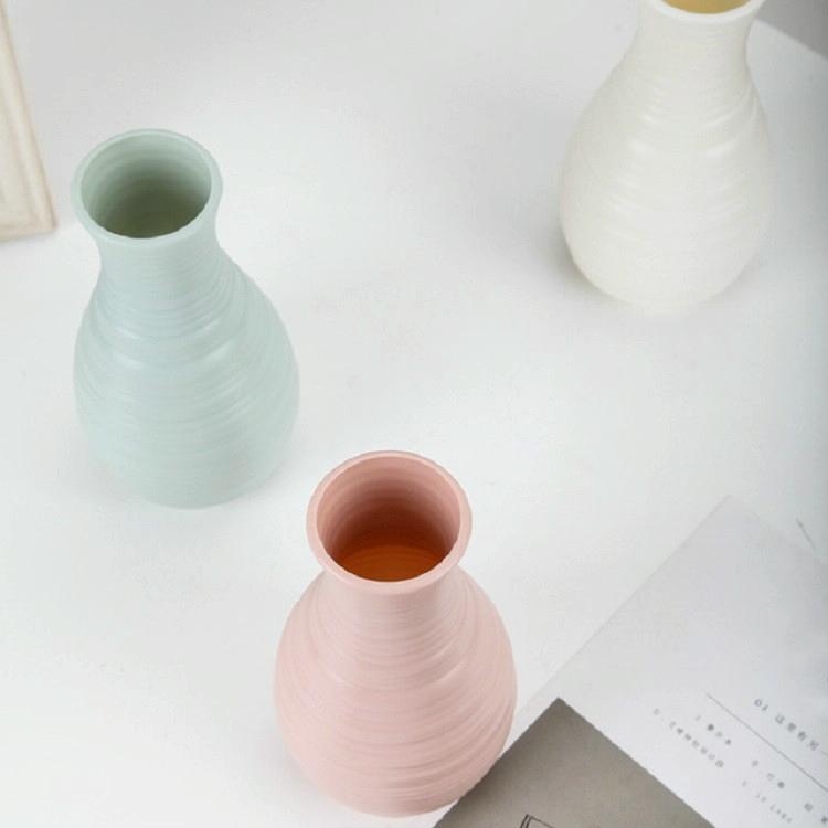 Creative Desktop Flower Vase - Modern Plastic Decoration - Pink