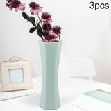 3-piece Plastic Hydroponic Vase Set for Creative Home Decor - Green