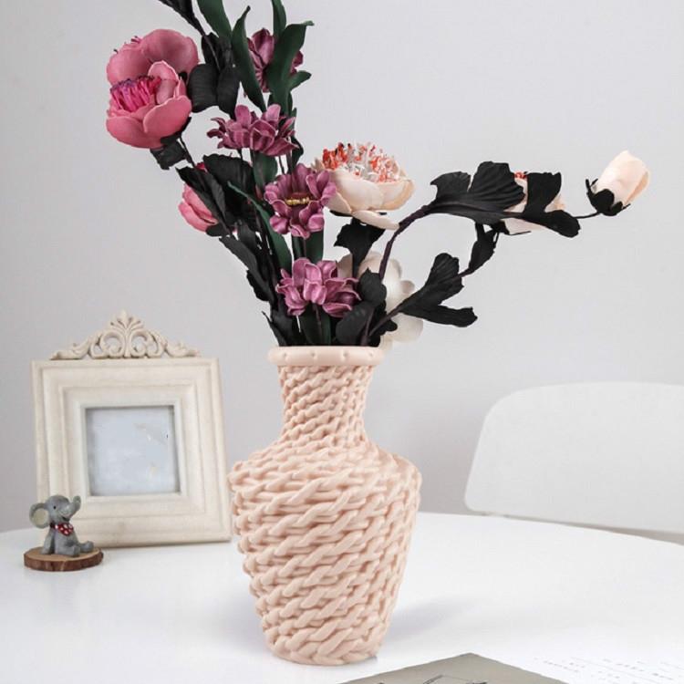 Versatile Plastic Vase for Fresh and Dried Floral Arrangements - Milk White