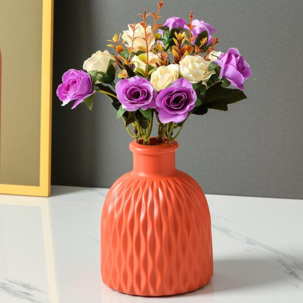 Versatile Drop-resistant Potted Plant Vase for Wet and Dry - Rose Pink
