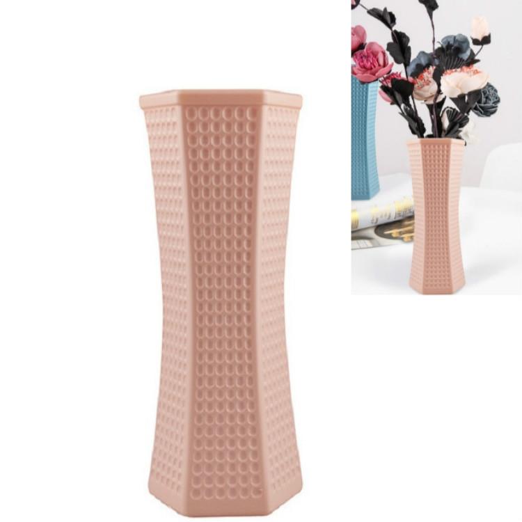 Versatile Plastic Vase for Creative Wet and Dry Flower Arrangements - Pink