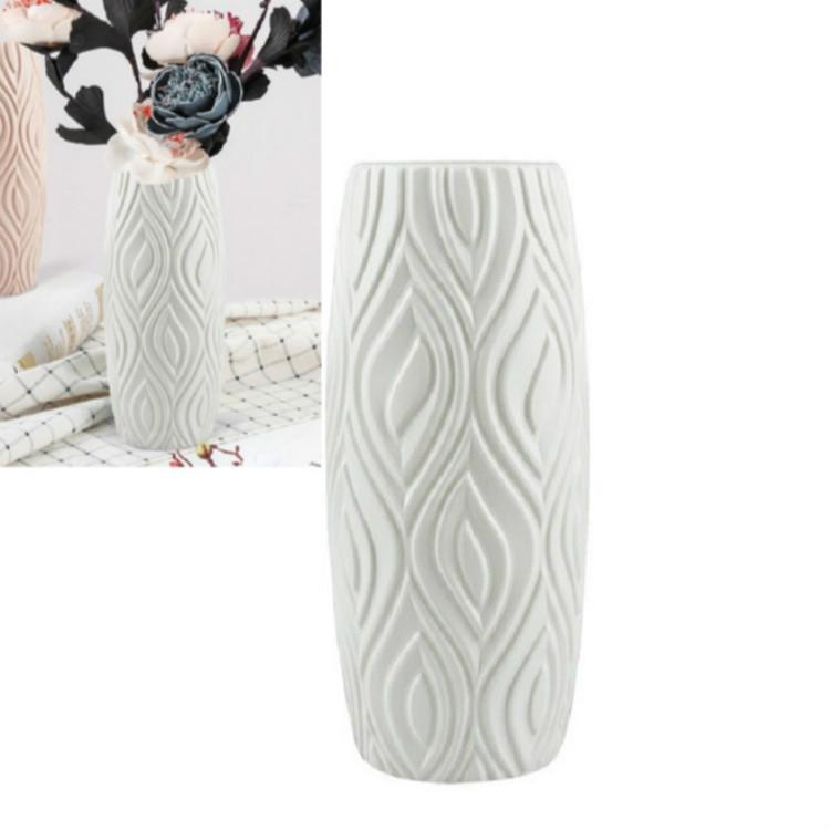 2-piece Plastic Vase Set for Creative Flower Arrangements Wet and Dry Decor - Blue