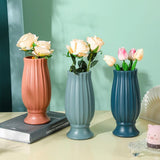 Soft Dried Flower Vase Arrangement for Living Room Decor - Sea Blue