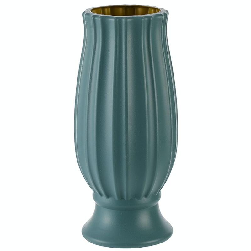 Soft Dried Flower Vase Arrangement for Living Room Decor - Sea Blue