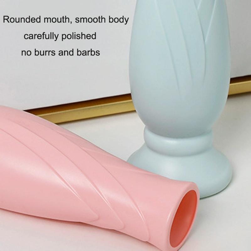 Imitation Porcelain Petal Vase for Drop-proof Home Decor - Pink