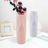 3-piece Plastic Vase Set for Dry and Wet Flower Arrangements and Floral Decor - White