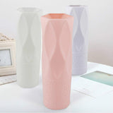 3-piece Plastic Vase Set for Dry and Wet Flower Arrangements and Floral Decor - White