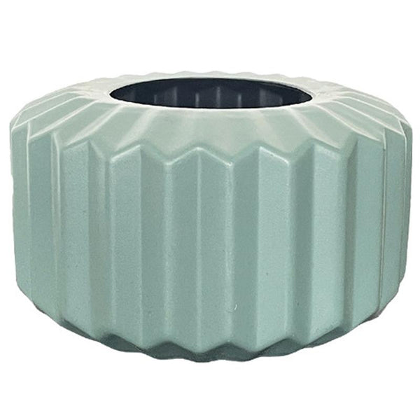 Versatile Vase for Wet and Dry Flowers - Glazed Decorative Pot - Light Green