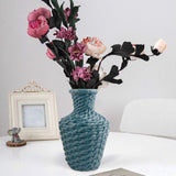Versatile Plastic Vase for Fresh and Dried Floral Arrangements - Blue