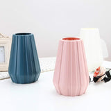 2-piece Plastic Vase for Creative Flower Arrangements - Blue
