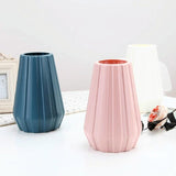 2-piece Plastic Vase for Creative Flower Arrangements - Blue