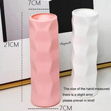 Wave Drop-proof Imitation Porcelain Vase - Simple Home Decor - White