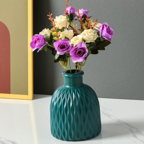 Versatile Drop-resistant Potted Plant Vase for Wet and Dry - Sea Blue