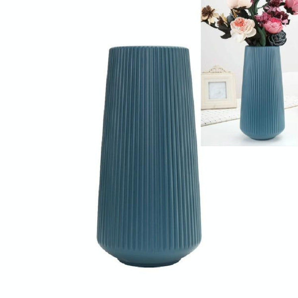 Versatile Plastic Flower Vase for Dry and Wet Arrangements - Milk White