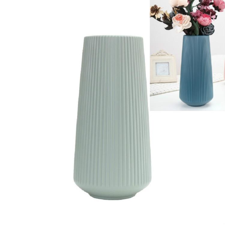 Versatile Plastic Flower Vase for Dry and Wet Arrangements - Milk White