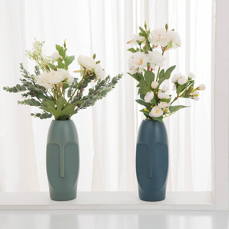 Thickened Pe Vase for Dried Flower Arrangements - Durable Drop-proof and Crack-proof - Rose Pink
