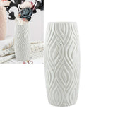 2-piece Plastic Vase Set for Creative Flower Arrangements Wet and Dry Decor - Milk White