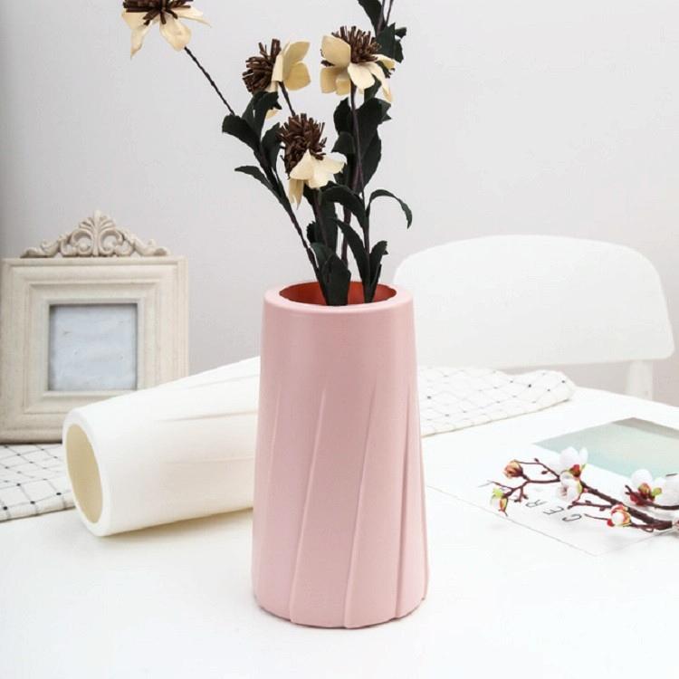 Creative Plastic Vase for Modern Decor - Simple Design - Milk White