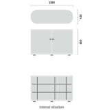 UFOU Fitin Rollin Mobile Roller Shutter Cabinet - Storage with Adjustable Shelves & Wheels