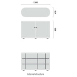 UFOU Fitin Rollin Mobile Roller Shutter Cabinet - Storage with Adjustable Shelves & Wheels