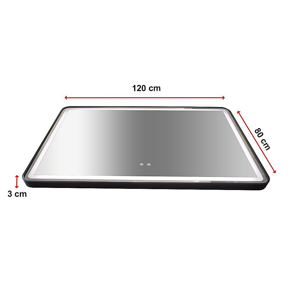 Rectangular Mirror LED Anti-Fog Illuminated Bathroom Living Room