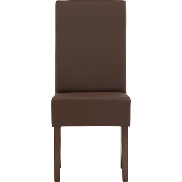 Mesi Dining Chair x2  - Cocoa Legs Mocha Colour Vinyl Upholstery