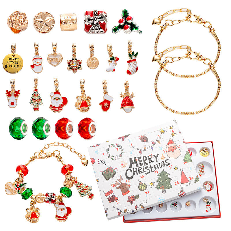 Golden 44-Piece Assorted Christmas Baubles Set with Elegant Designs in Wooden Gift Box - 3-6cm Decorative Ornaments for Tree, Home & Holiday Display